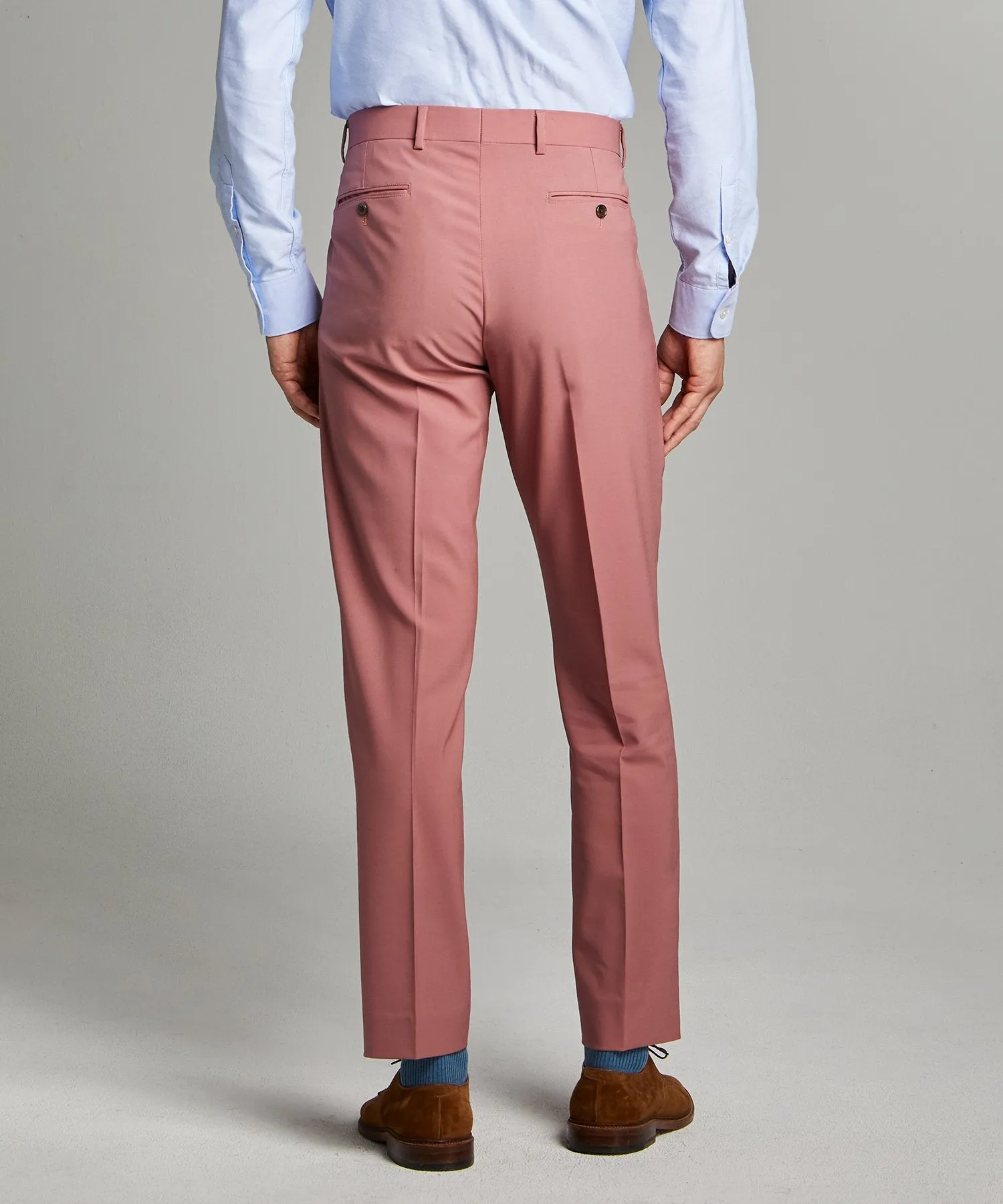 Sutton Wool Gabardine Suit Trouser in Mauve