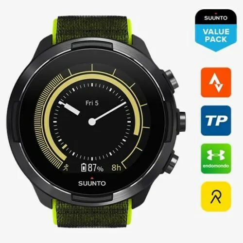 Suunto 9 Baro Lime GPS Multisport Watch (SS050449000)