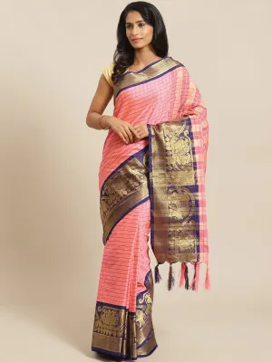 SVB Saree Baby Pink And Blue Embellished Saree