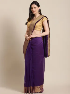 SVB Saree Blue  Chanderi silk sare