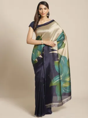 SVB Saree Navy Blue Mysore Silk Saree