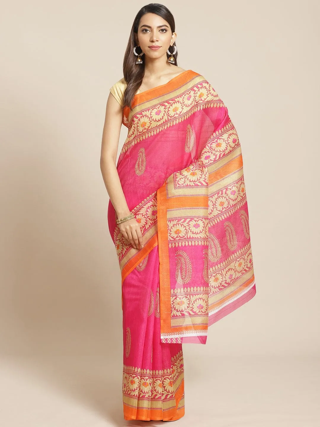 SVB Saree Pink Mysore Silk Saree