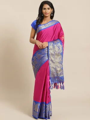 SVB Saree Wine And Blue Embellished Saree