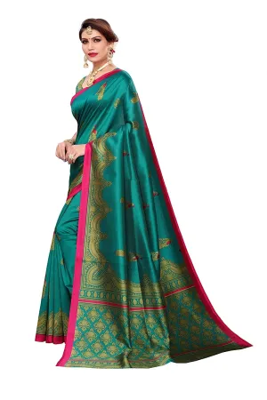 SVB SAREE Women's Green colour Beautifull Saree