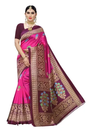 SVB SAREE Women's Pink colour Beautifull Saree