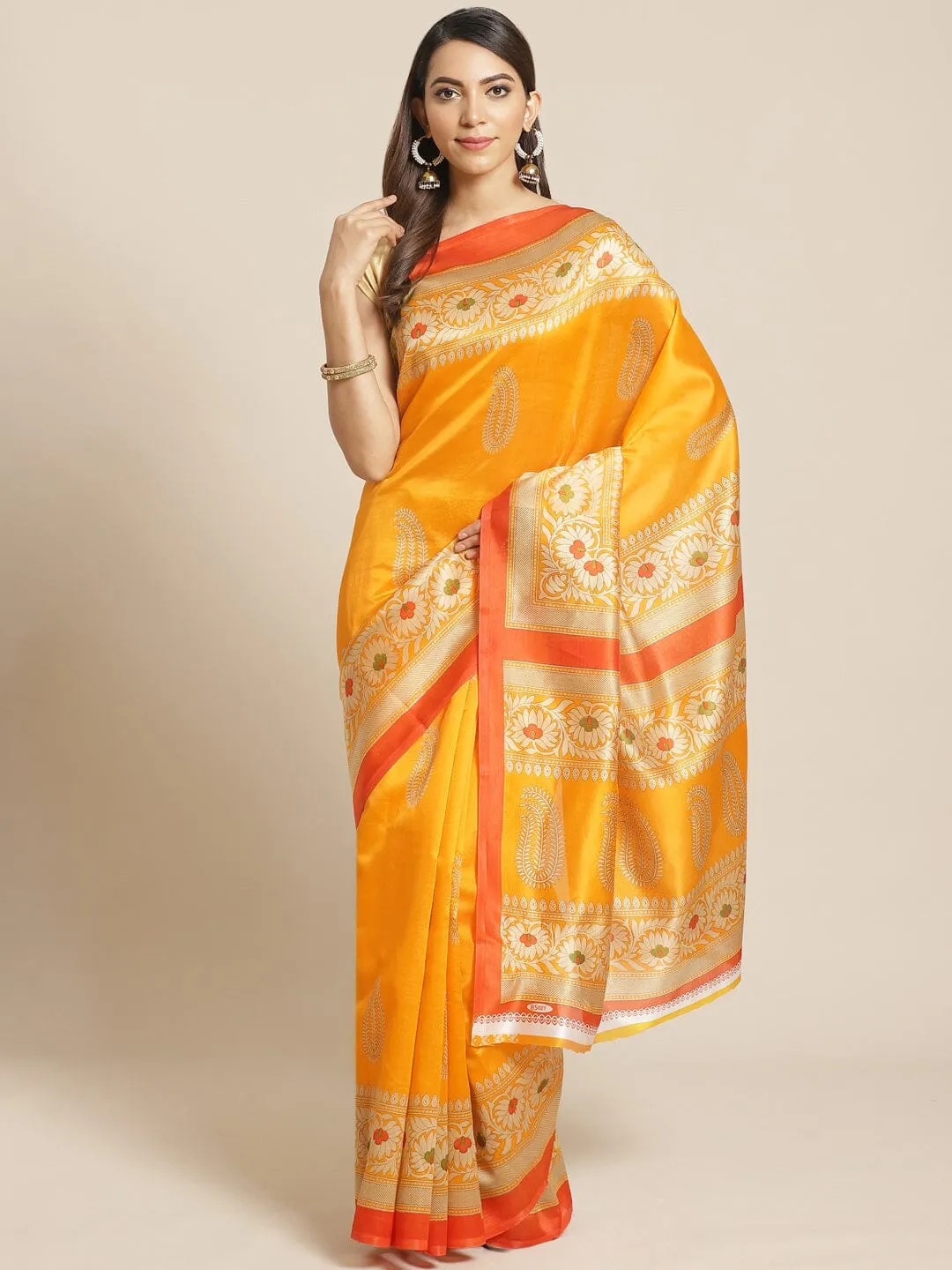 SVB Saree Yellow Mysore Silk Saree