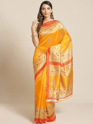 SVB Saree Yellow Mysore Silk Saree