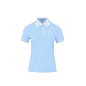 SVG Golf Cutout Embroidered Lapel Polo