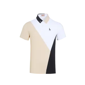 SVG Golf Men's Color Block Short Sleeve Polo Shirt