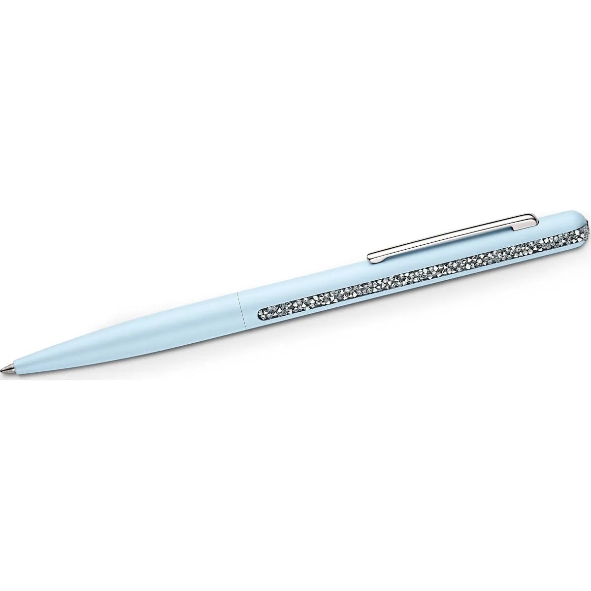 Swarovski Crystal Shimmer ballpoint pen, Blue, Chrome plated 5595669