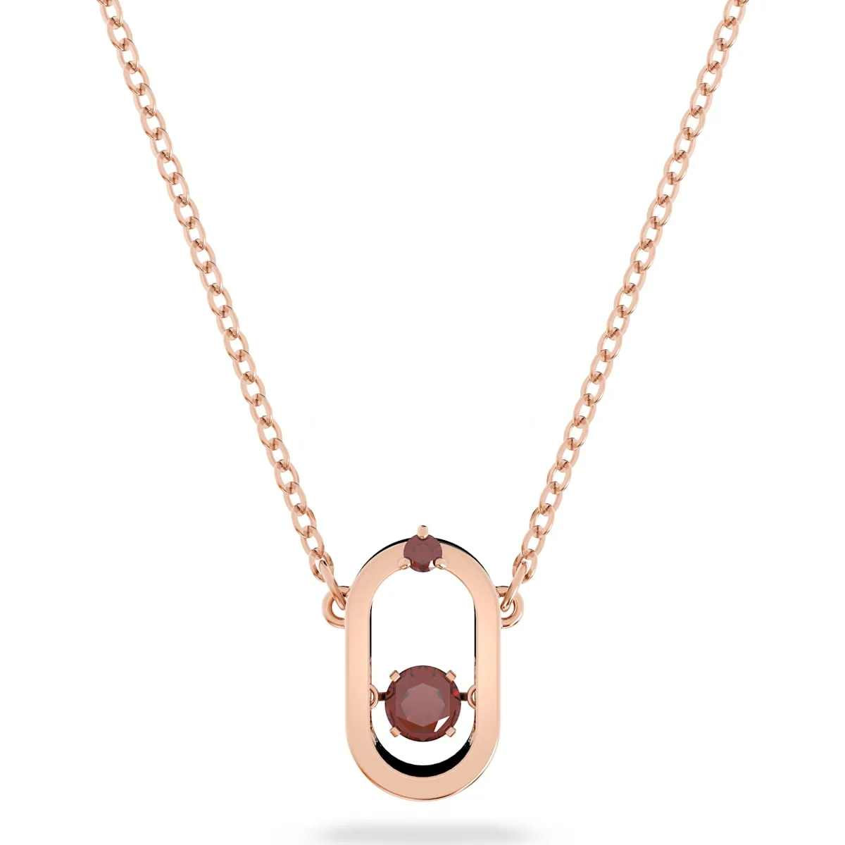 Swarovski North pendant, Red, Rose gold-tone plated 5620550