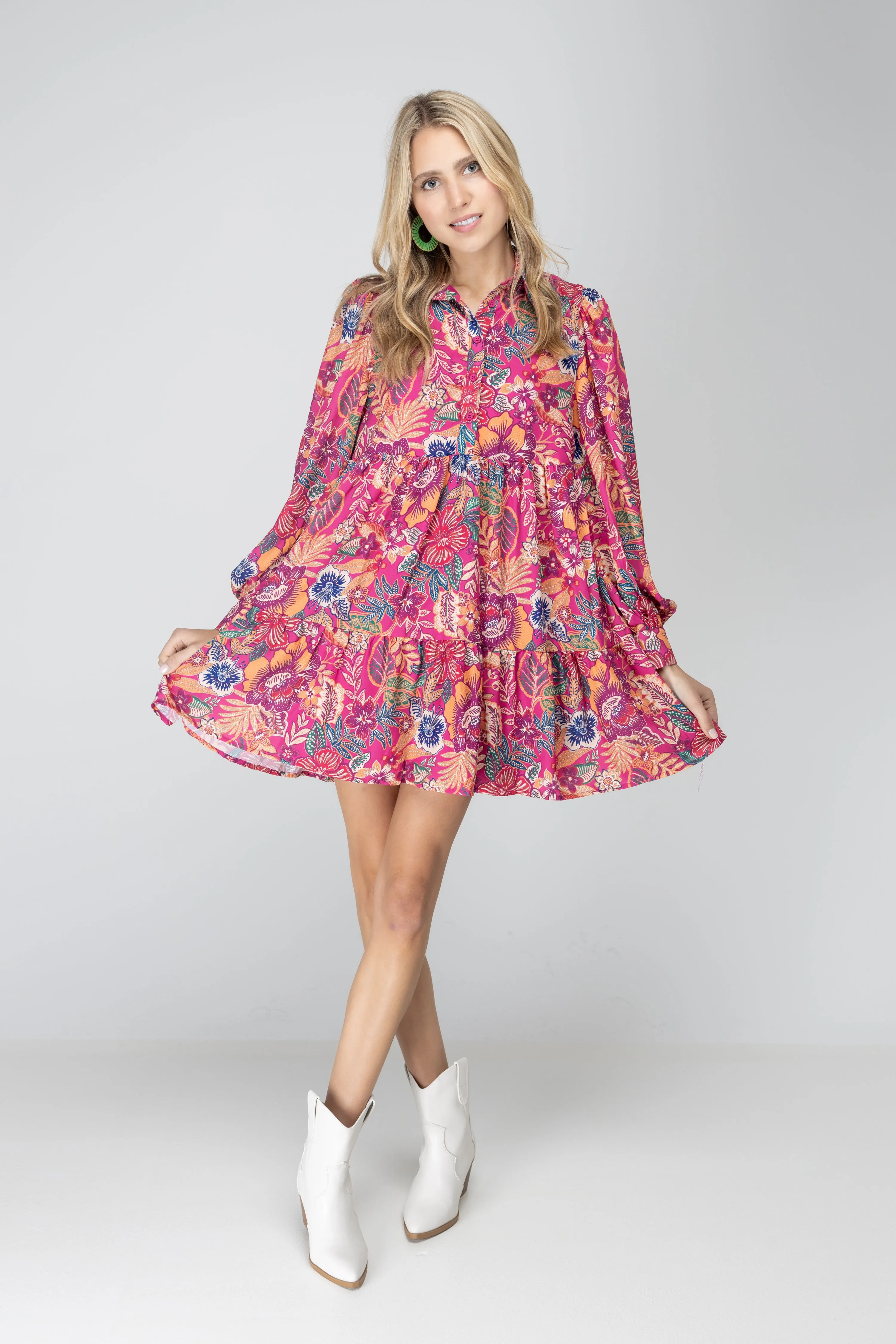 Sway with the Blossoms Mini Dress