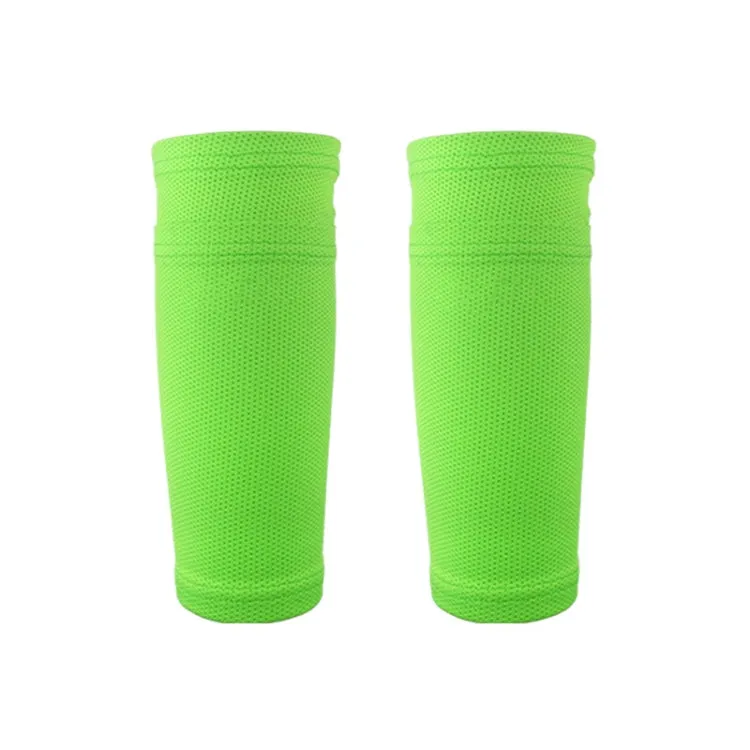 Sweat-Absorbing Breathable Insert Socks Calf Guard Socks Football Protective Gear(Green S)