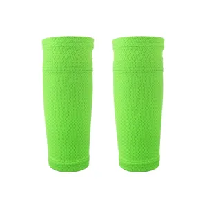 Sweat-Absorbing Breathable Insert Socks Calf Guard Socks Football Protective Gear(Green S)