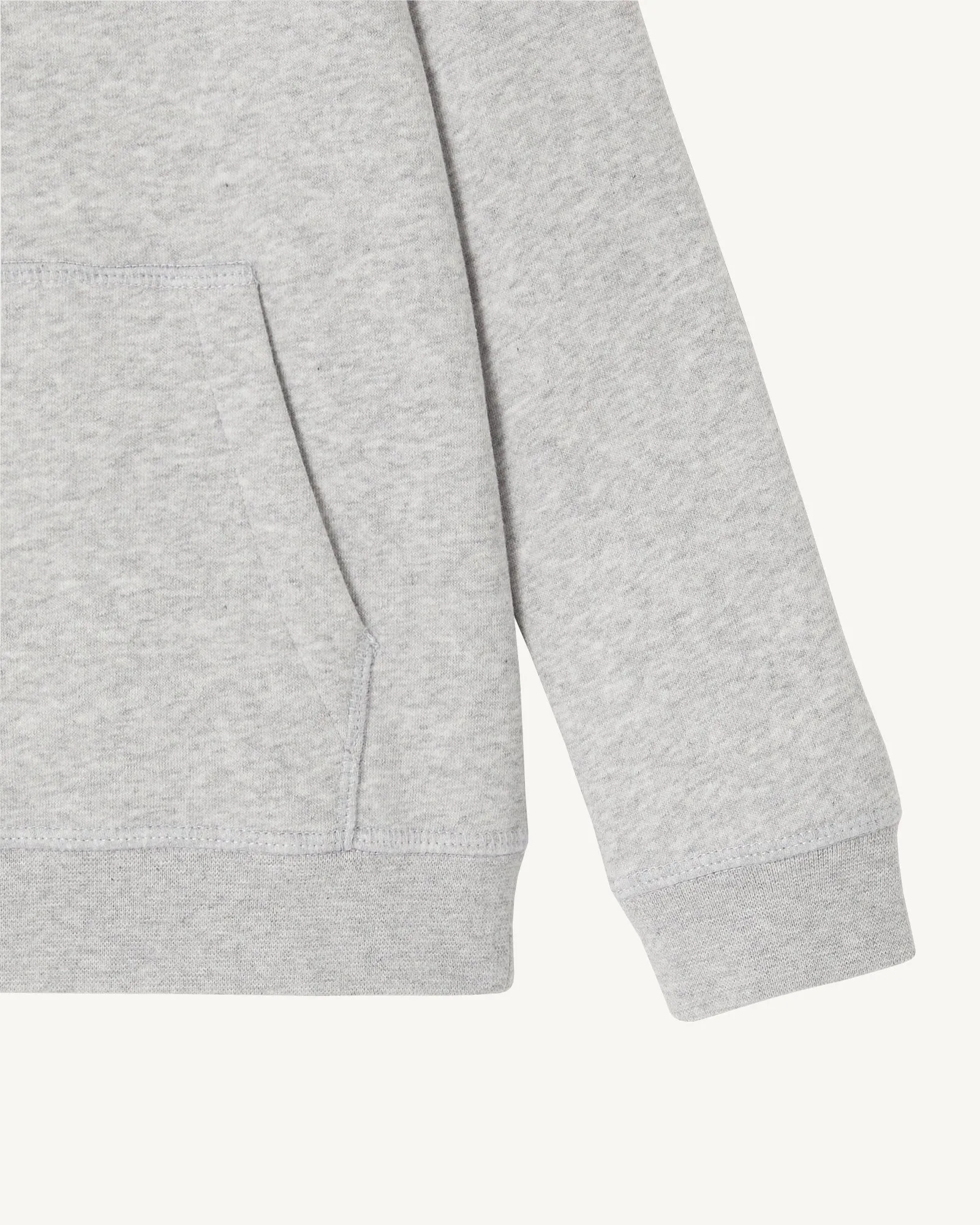 Sweat à capuche enfant en coton biologique Gris chiné Bilbao