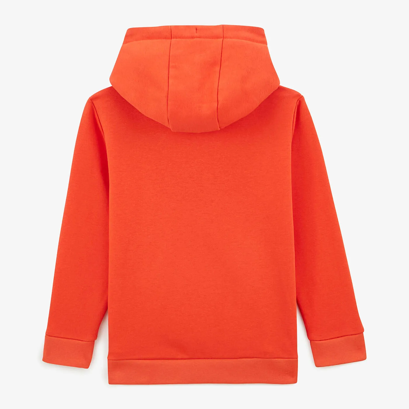 Sweat à capuche Junior en molleton brossé orange cuivre