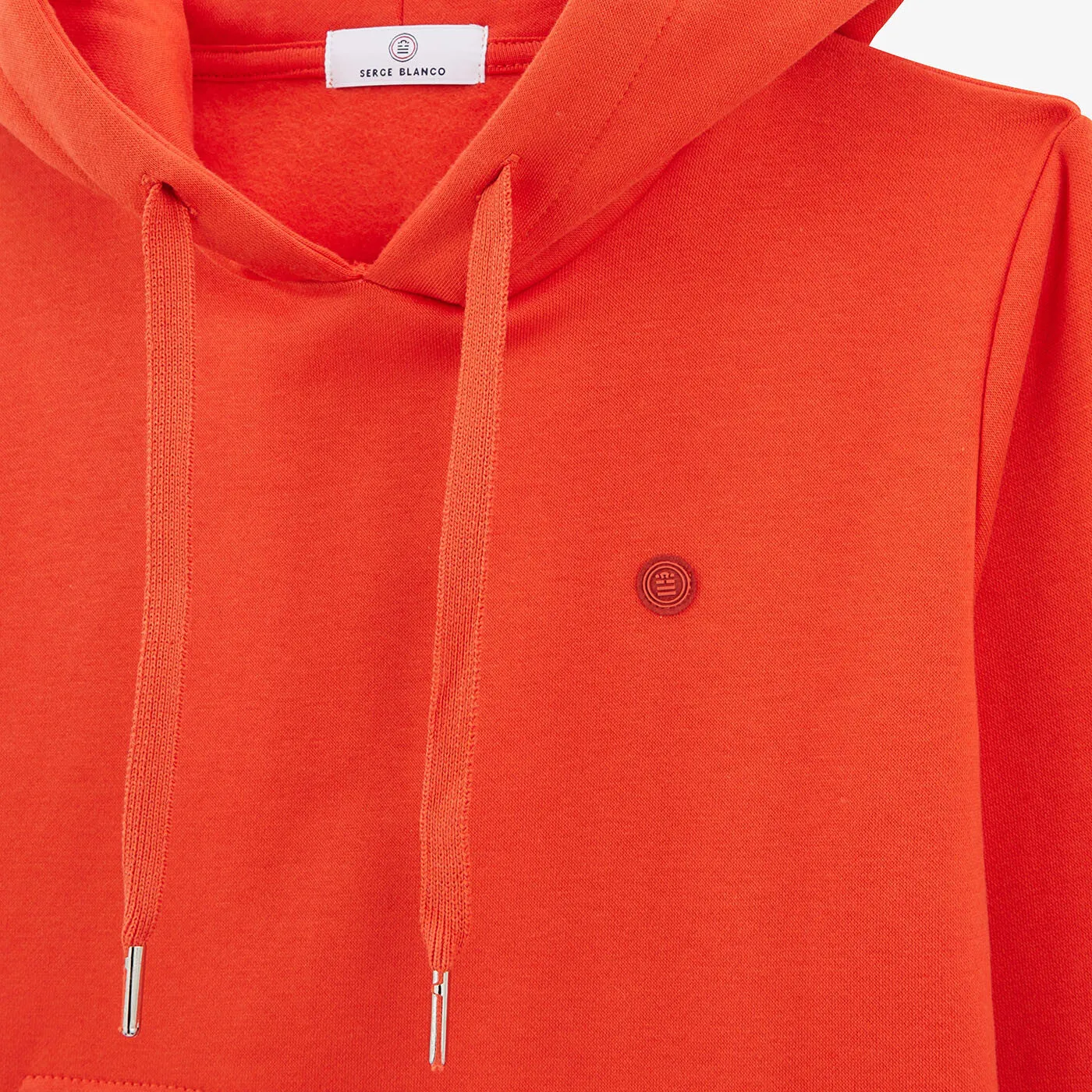 Sweat à capuche Junior en molleton brossé orange cuivre