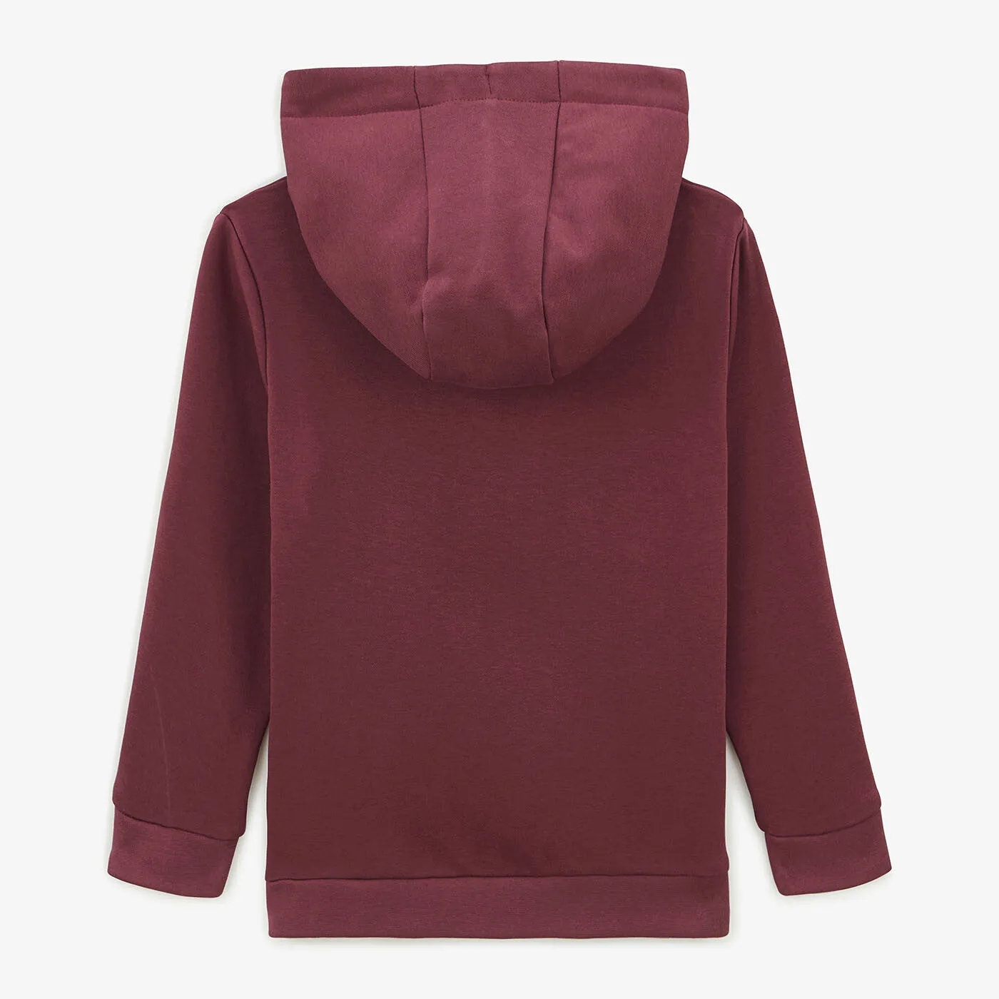 Sweat à capuche Junior en molleton brossé rouge bordeaux