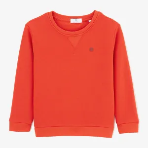 Sweat à col rond Junior en molleton brossé orange cuivre