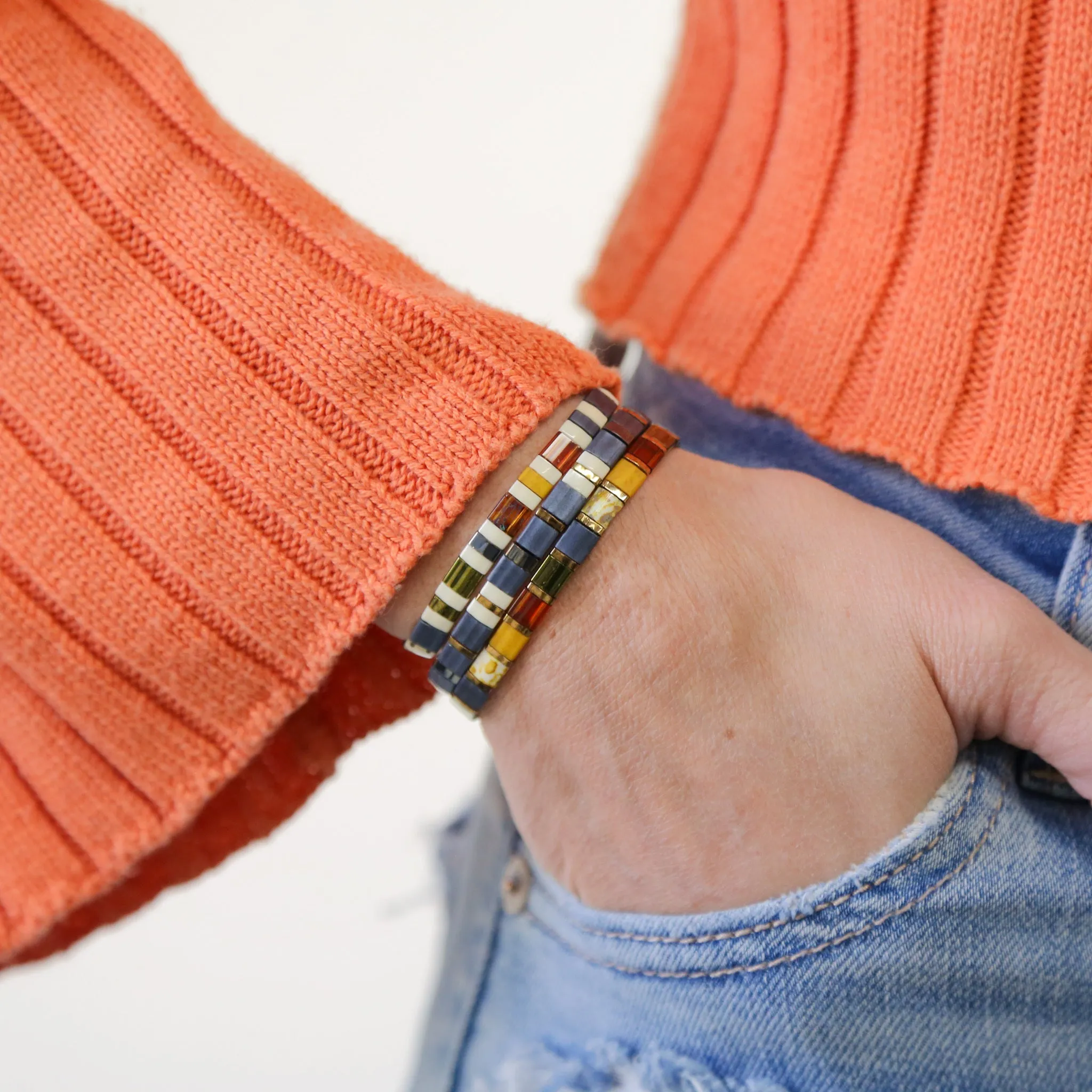 SWEATER WEATHER - Tila Bead Bracelets Stack