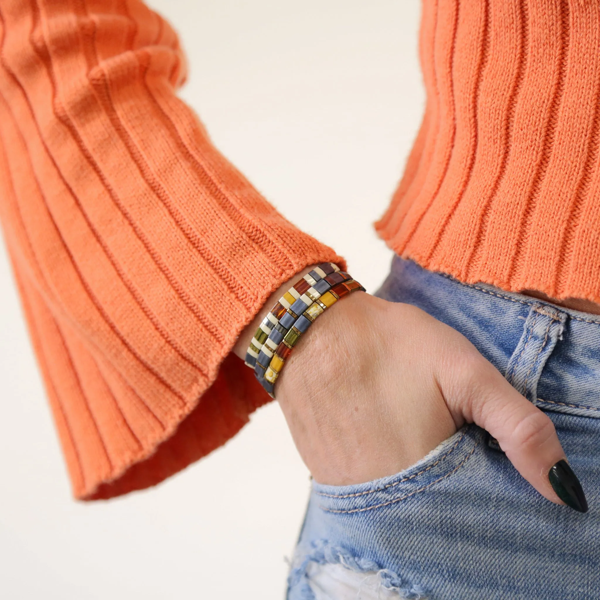 SWEATER WEATHER - Tila Bead Bracelets Stack