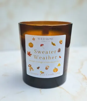 Sweater Weather ~ wood wick coconut wax scented candle