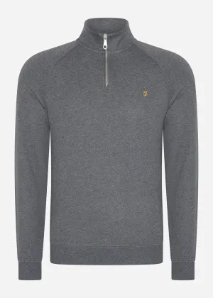 Sweatshirt jim 1/4 zip - farah grey marl