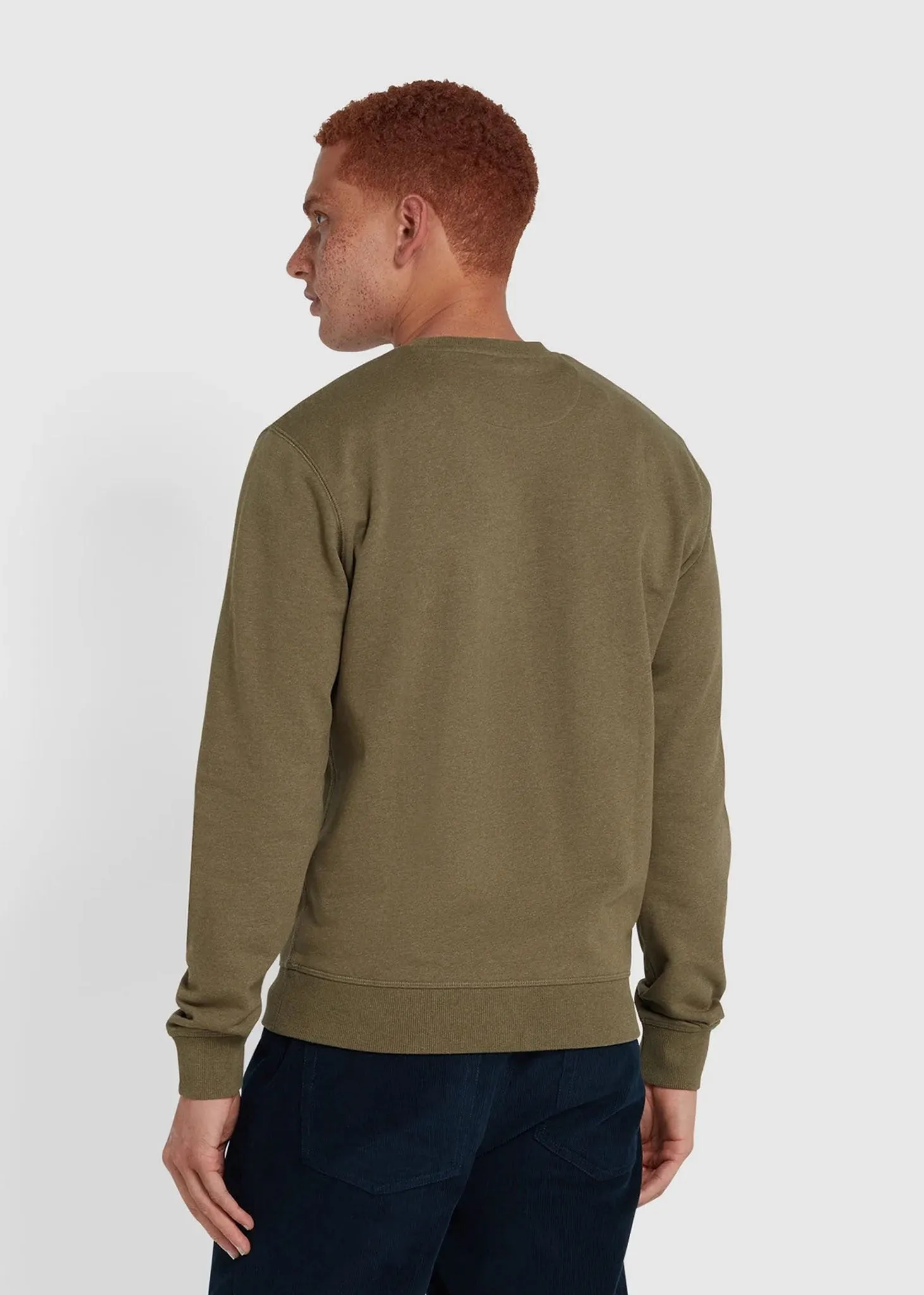 Sweatshirt tim new crew - farah khaki marl