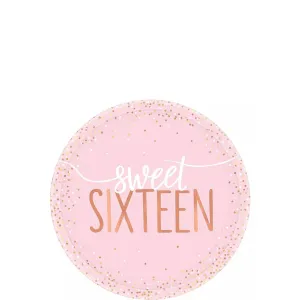 Sweet 16 Pink Dessert Plates | 8ct