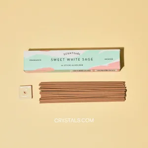 Sweet White Sage Incense -30 sticks w/ holder - SCENTSUAL