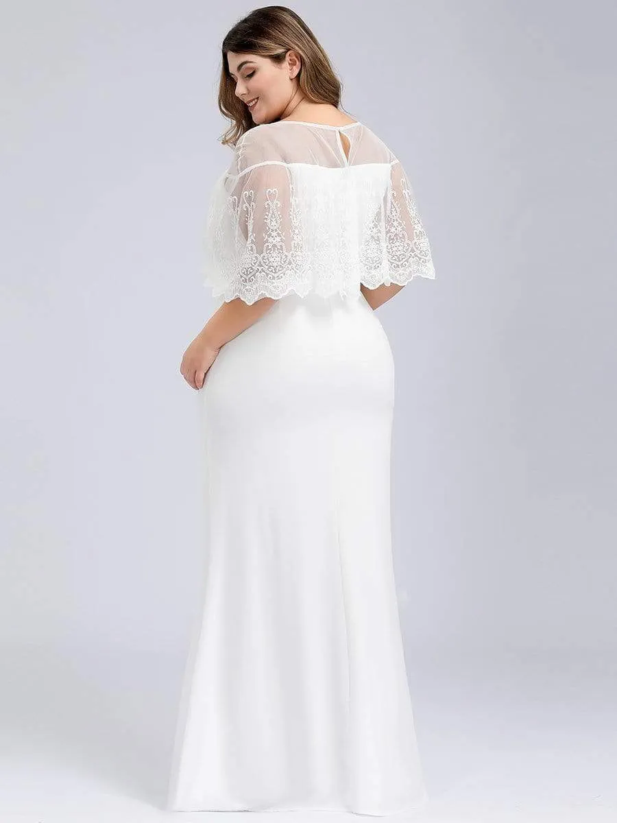 Sweetheart Illusion Neckline Wedding Dress With Ruffle Sleeves