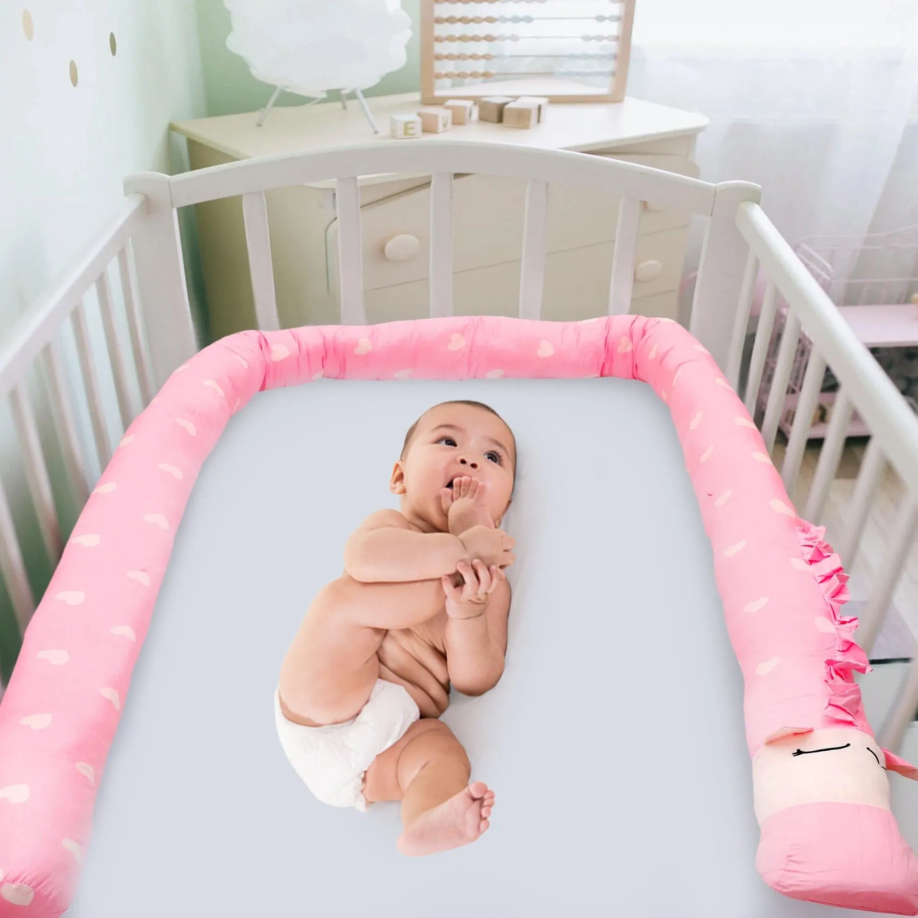 Sweetheart Pink Cot Bumper