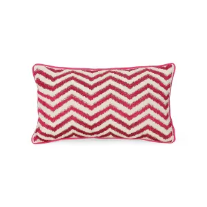 Sweety Modern Fabric Throw Pillow Cover, Red and White