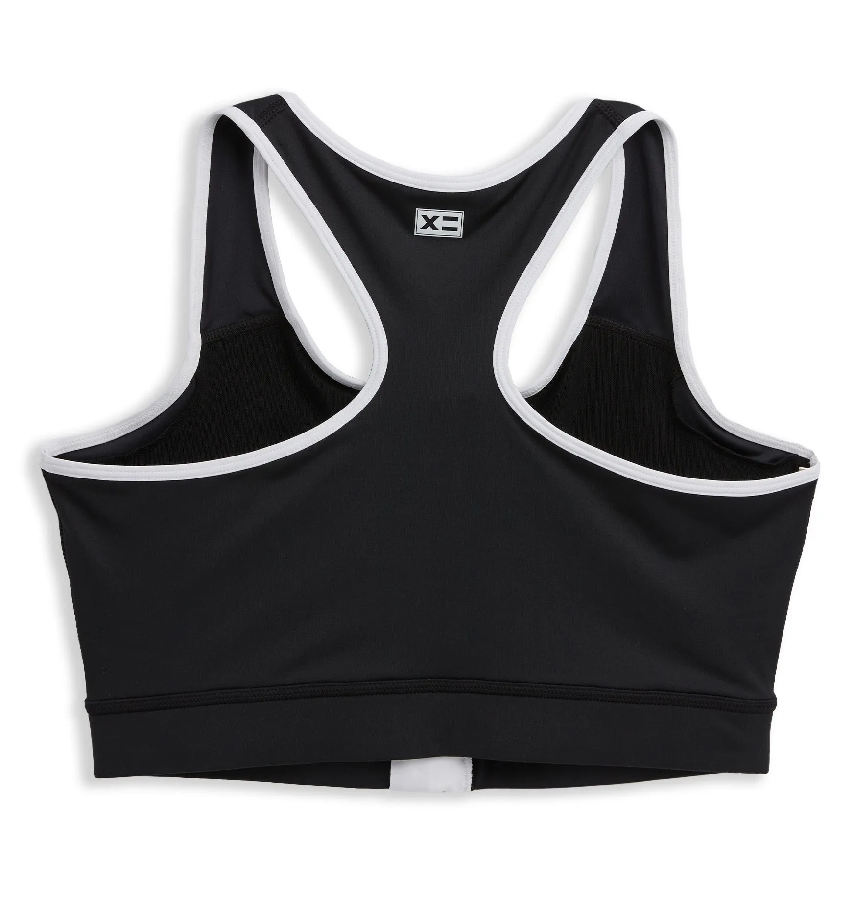 Swim Racerback Zip Compression Top - Black Novelty