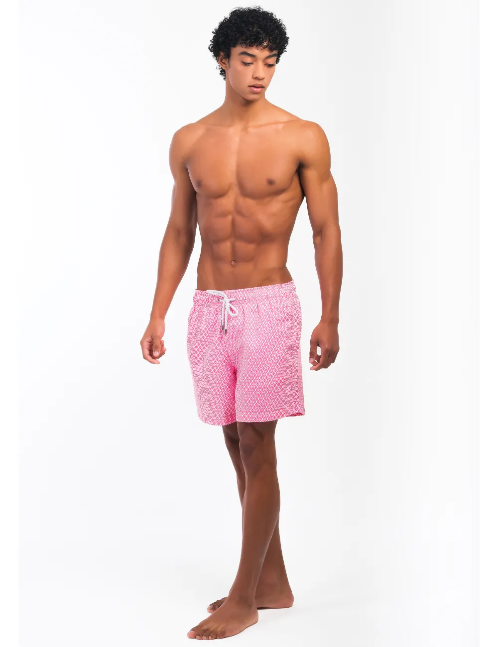 Swim Short Estampado Ouros Rosa