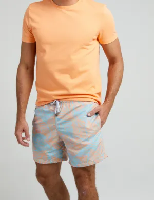 Swim Short Folhagem - Laranja