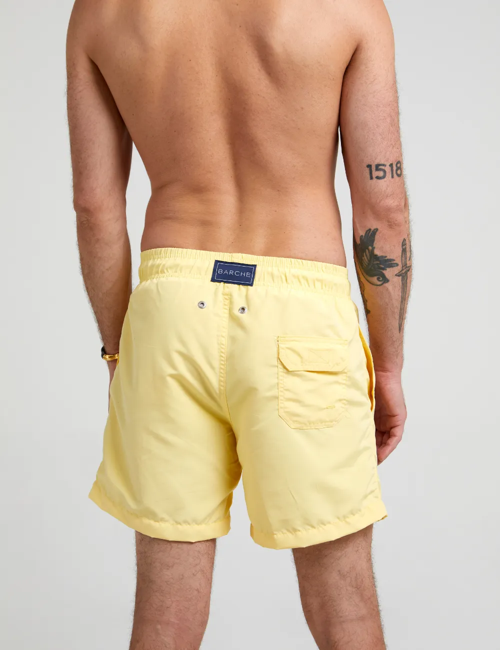 Swim Short Liso Amarelo Claro