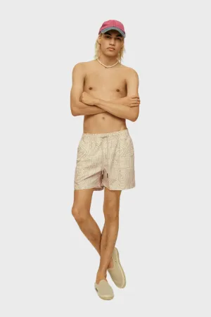 Swim Shorts in Cream Golconda