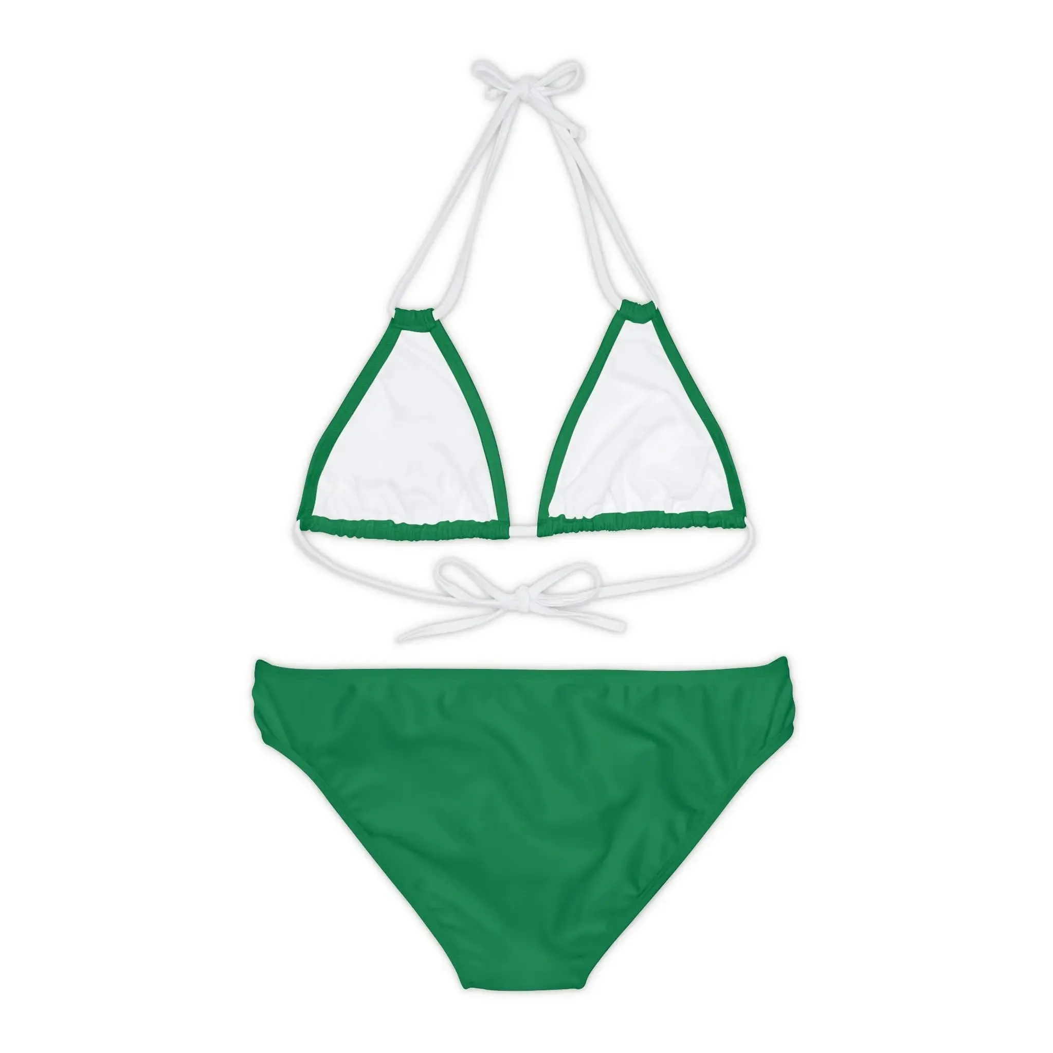 Swimwear Strappy Bikini Set Green Neon