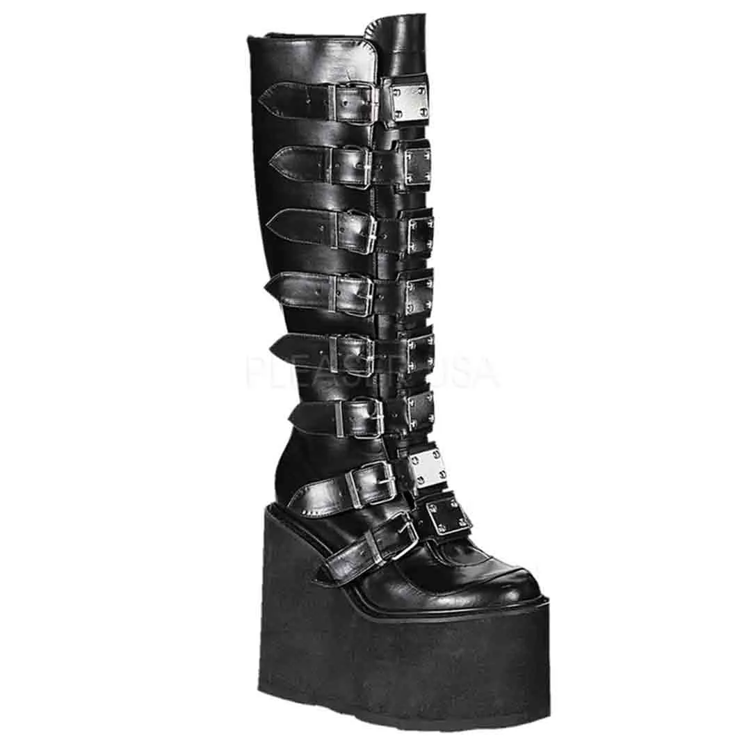 Swing-815 Platform Boots - Matte Black