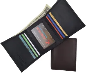 Swiss Marshal Men's Classic Trifold Credit Card ID Money Holder Soft Genuine Leather Wallet SM-P1155