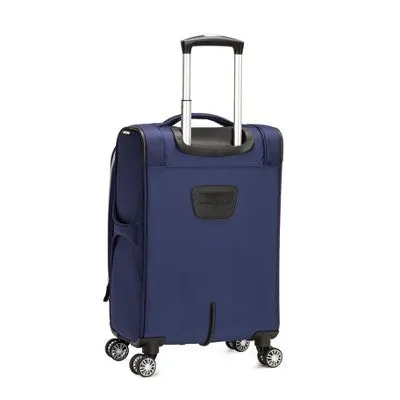 SWISSGEAR 20" Carry On Suitcase Softside 8-Wheel Spinner Luggage, Deep Navy Blue