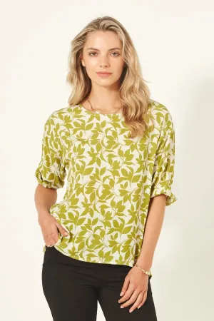 Sybil Top - Lime Print