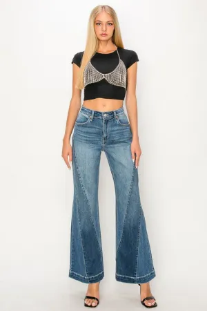 Sydney 90 Wide High Rise Relaxed Flared Leg Jeans