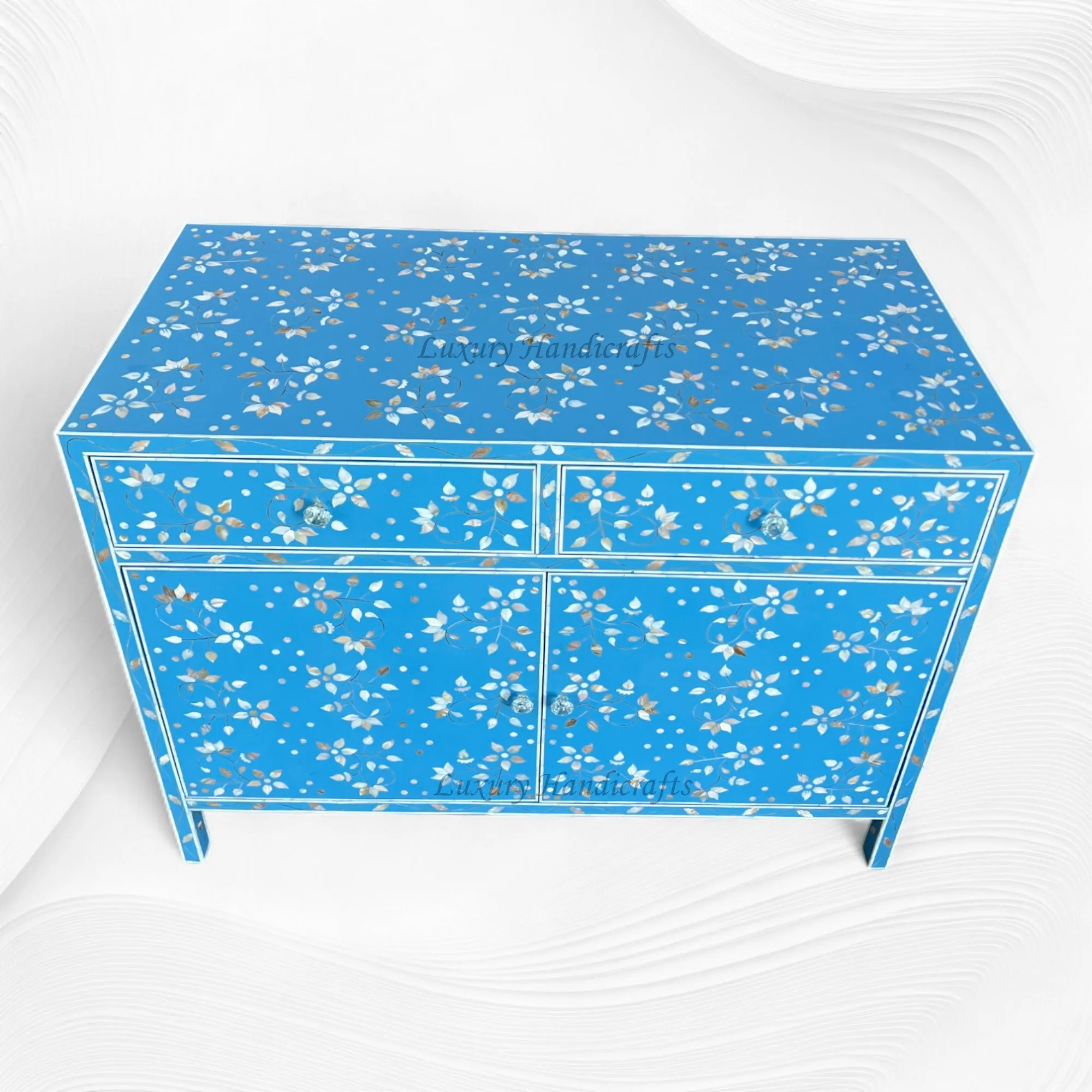 Sylvie MOP Inlay Sideboard Blue