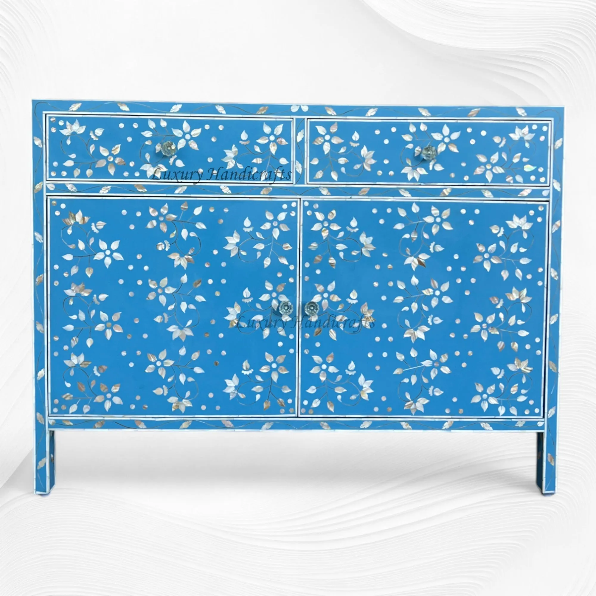 Sylvie MOP Inlay Sideboard Blue