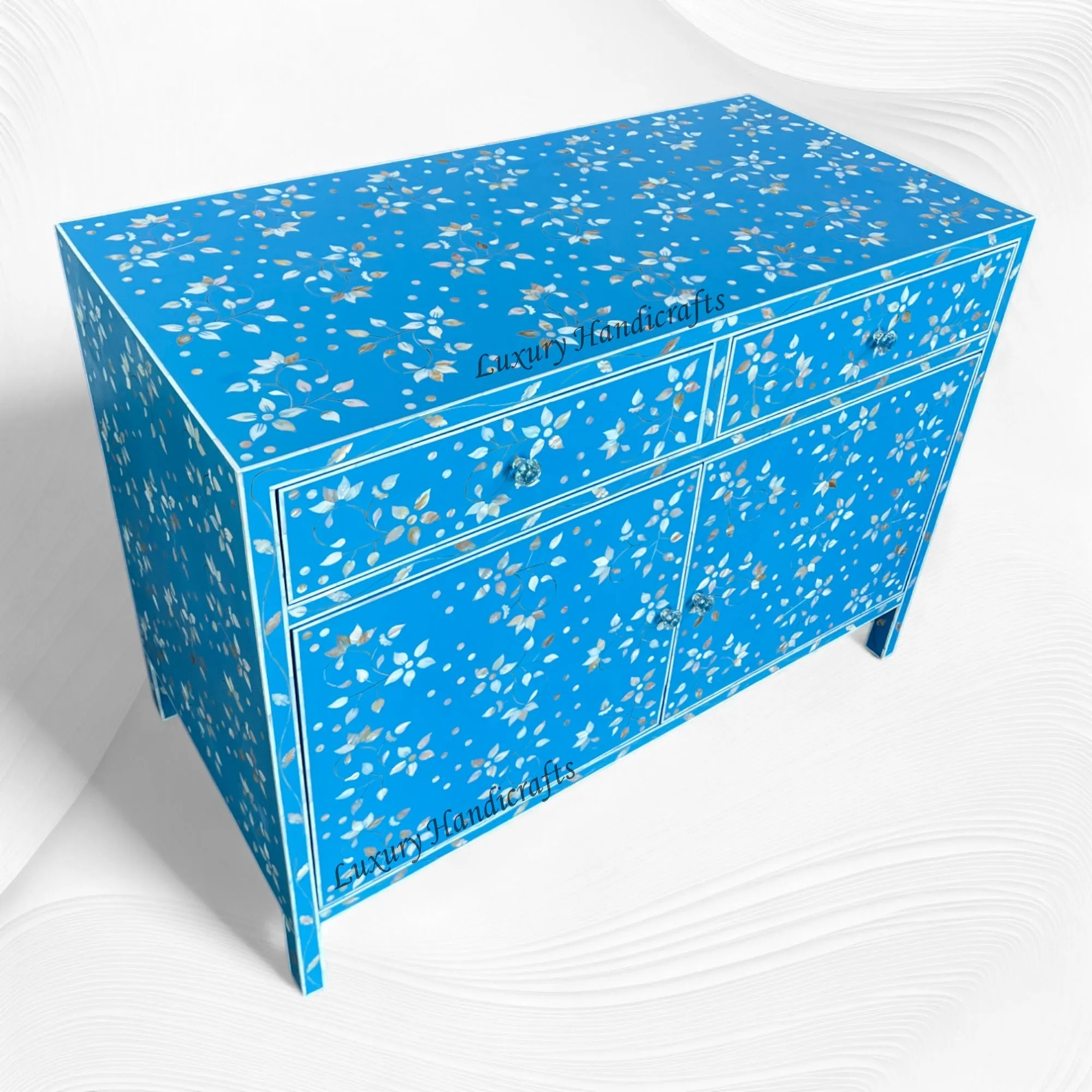 Sylvie MOP Inlay Sideboard Blue