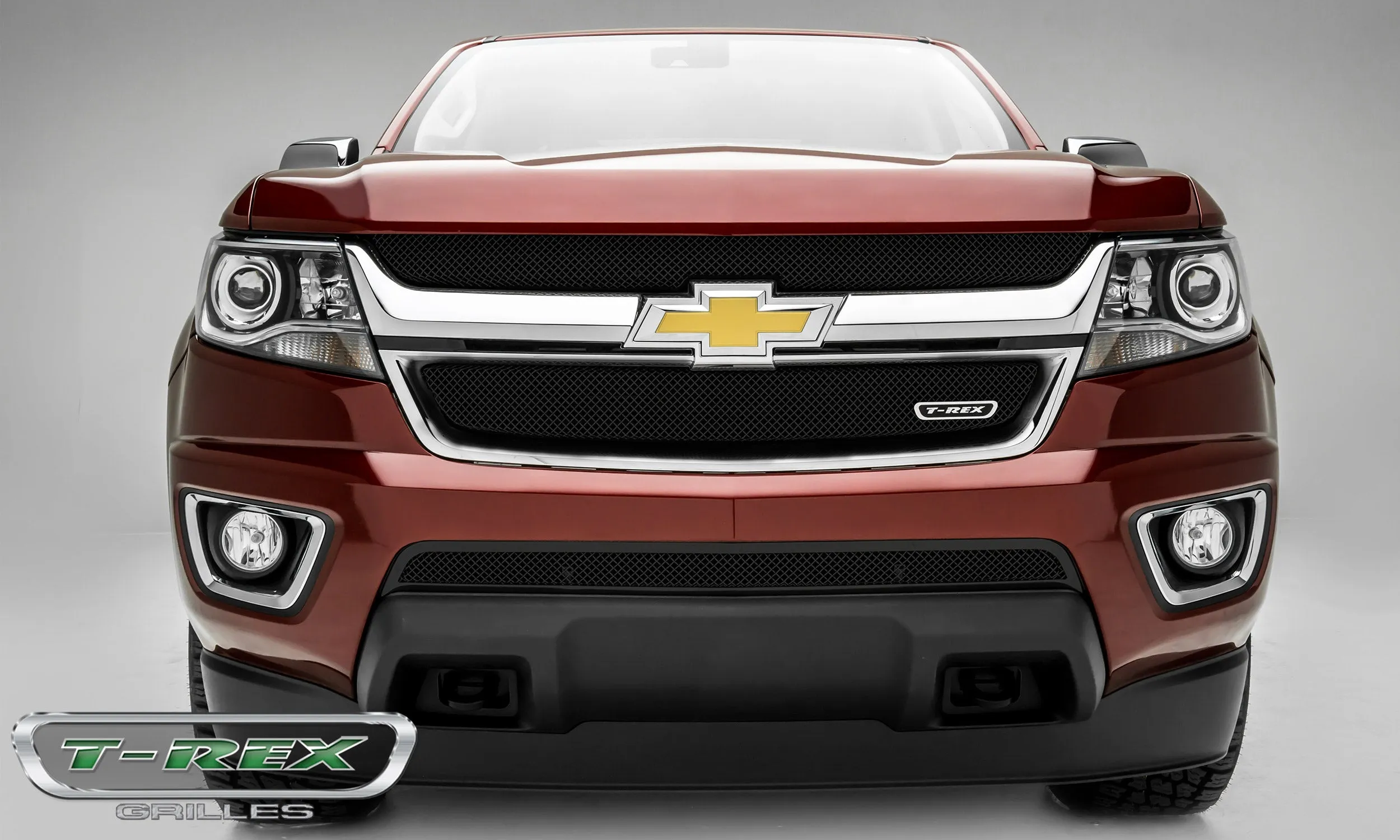 T-REX Sport Series, 1 Piece Overlay Grilles - Powdercoat - 2015-2018 Colorado