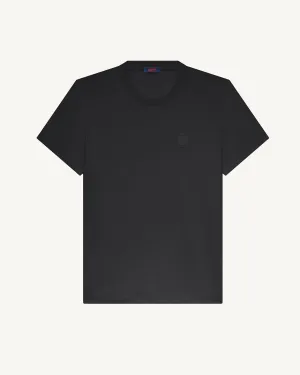 T-shirt col rond homme en coton Noir Pedro