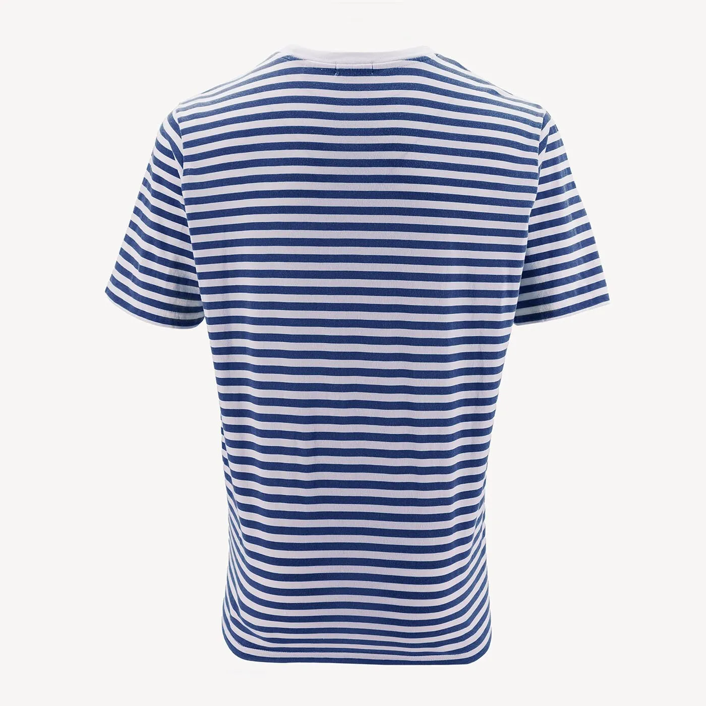 T-shirt en coton rayé bleu